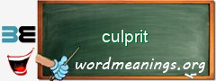 WordMeaning blackboard for culprit